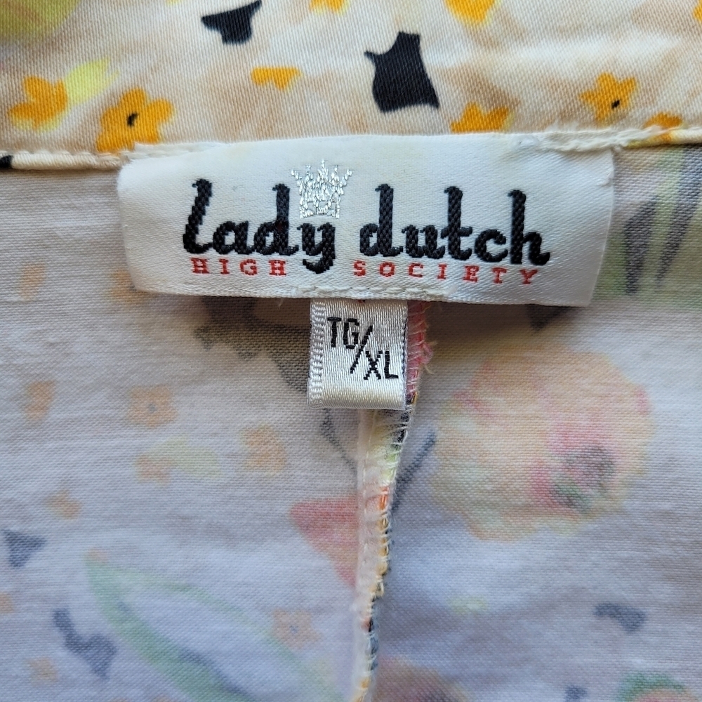 Lady Dutch Floral Cropped Pantsuit, VGUC, Sizes XL And 30 - Picture 6 of 14
